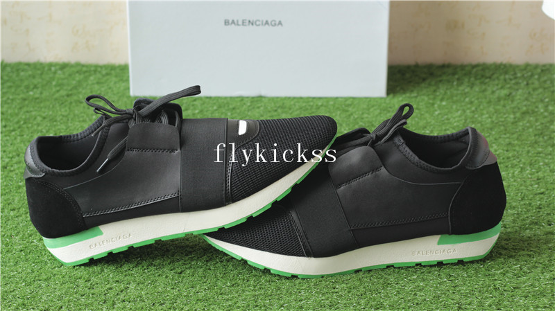 Blaneciaga Race Runner Trainer Black Green